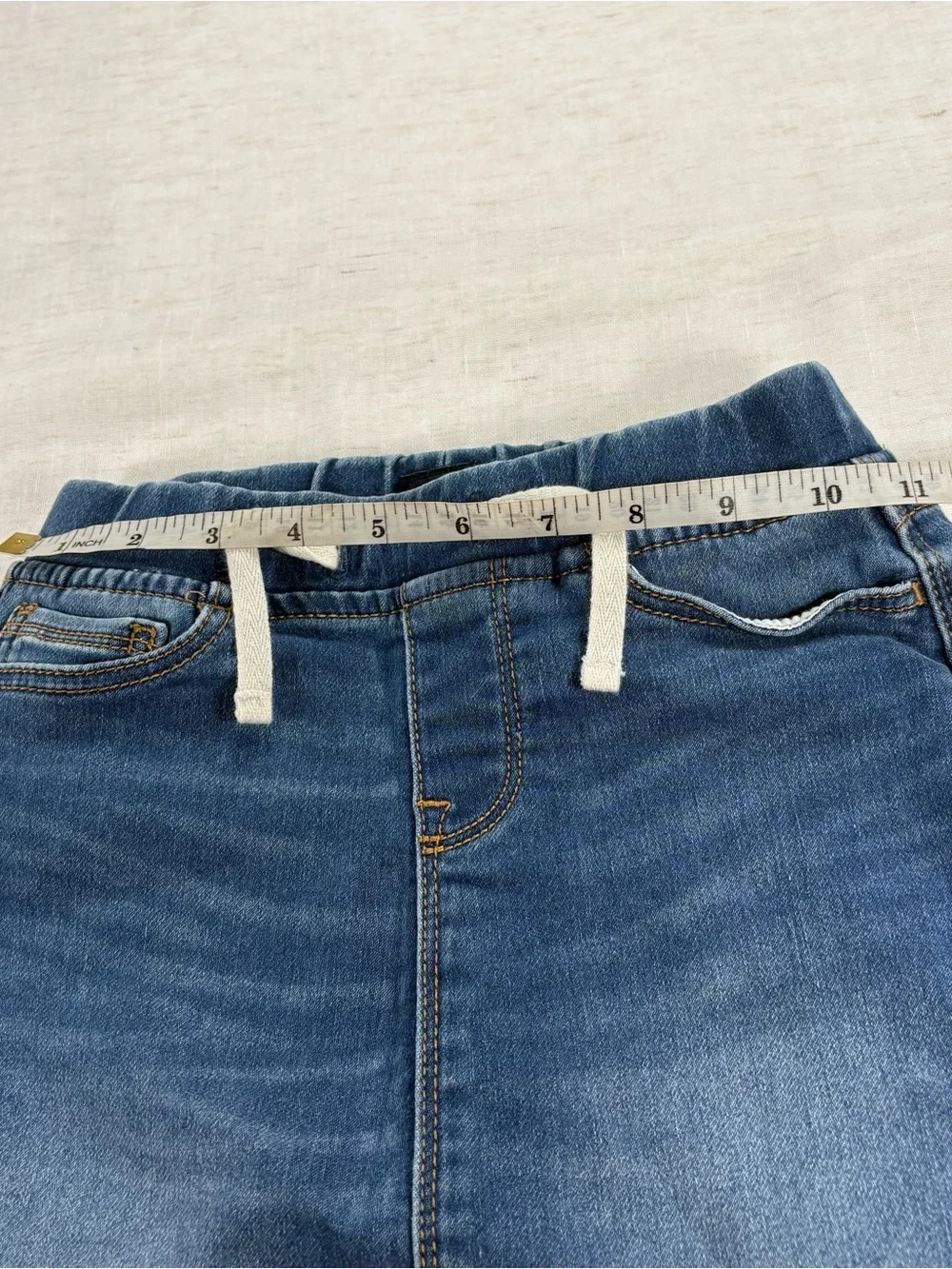 GAP Girls Denim Skirt with Knit Waist - Dark Blue